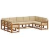vidaXL Ensemble de canap&eacute;s d'ext&eacute;rieur 9 pc Naturel et Beige