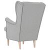 vidaXL Fauteuil gris nuage 74x84x100 cm tissu