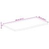 vidaXL Dessus de table 120x60x2,5cm bord vif bois massif manguier brut