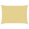 vidaXL Voile d'ombre Jaune et blanc 3,5 x 5 m HDPE
