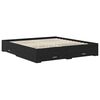 vidaXL Cadre de lit Ch&ecirc;ne noir 180 x 200 cm Bois d'ing&eacute;nierie
