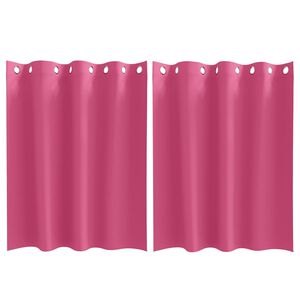 vidaXL Rideaux occultants avec anneaux 2 pcs Rose vif 140 x 140 cm