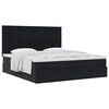 VidaXL Cadre de lit ottoman avec matelas noir 200x200cm velours
