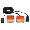 vidaXL Feux de remorque 2 pcs Rouge 10,5x7,5x10 cm Ampoule LED 12 V