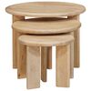 vidaXL Tables basses gigognes 3 pcs Noir Bois de mangue massif