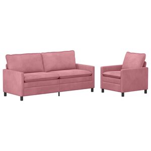 vidaXL Ensemble de Canap&eacute;s 2 pc Rose Velours