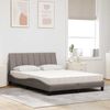 vidaXL Lit avec matelas Hanko taupe 140x190 cm tissu