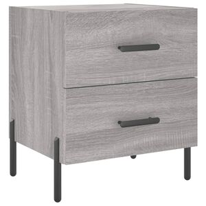 vidaXL Table de chevet sonoma gris 40x35x47,5 cm bois d&rsquo;ing&eacute;nierie
