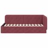 vidaXL Cadre de lit d'angle Bordeaux 90 x 190 cm tissu