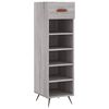 vidaXL Meuble &agrave; chaussures sonoma gris 30x35x105 cm bois d'ing&eacute;nierie