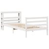 vidaXL Cadre de lit sans matelas blanc 90x190 cm bois de pin massif