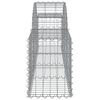 vidaXL Paniers à gabions arqués 20 pcs 200x30x40/60 cm Fer galvanisé