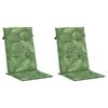 vidaXL Coussins de chaise &agrave; dossier haut lot de 2 mod&egrave;le de feuille