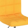 vidaXL Chaises pivotantes &agrave; manger lot de 4 jaune tissu