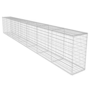 vidaXL Mur en gabion avec couvercle Acier galvanis&eacute; 600x50x100 cm