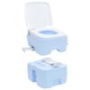 vidaXL Toilette de Camping Bleu Clair et Blanc 41,5 x 36,5 x 42 cm