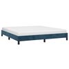 vidaXL Cadre de lit sans matelas bleu fonc&eacute; 160x200 cm velours