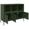 vidaXL Buffet vert olive 100,5x39x79 cm acier