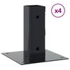vidaXL Bases de poteau carr&eacute;es 4 pcs anthracite 46x46 mm