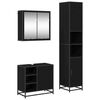 vidaXL Ensemble de mobilier de salle de bain 3 pcs Ch&ecirc;ne noir