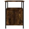vidaXL Table de chevet chêne fumé 34x35,5x50 cm bois d'ingénierie