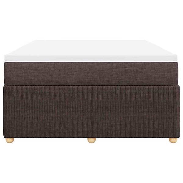 vidaXL Sommier &agrave; lattes de lit avec matelas Marron fonc&eacute; 140x190 cm