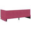 vidaXL Cadre de lit d'angle Bordeaux 90 cm x 190 cm Velours