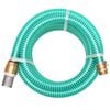 vidaXL Tuyau d'aspiration avec raccords en laiton 7 m 25 mm Vert