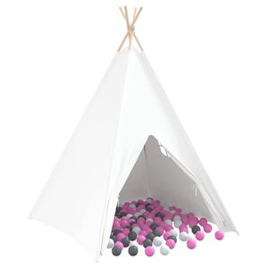 vidaXL Tente tipi Blanc 120 x 120 x 150 cm Tissu, Plastique