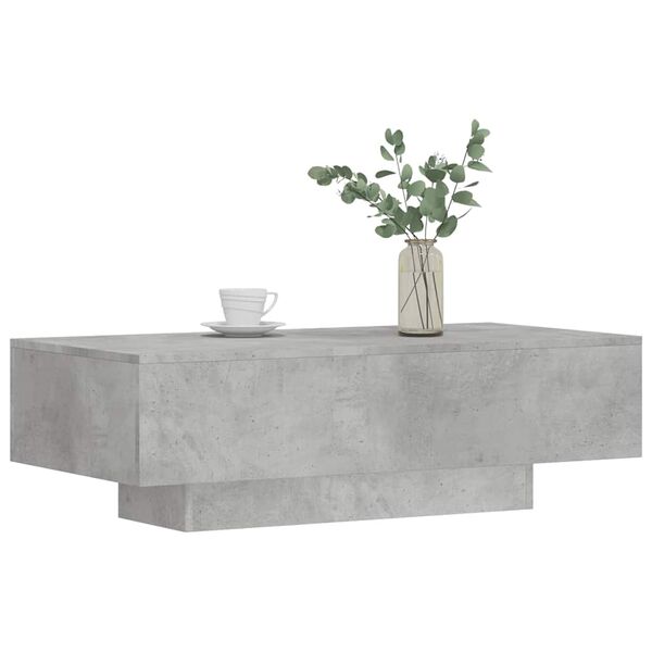 vidaXL Table basse gris béton 100x49,5x31 cm bois d'ingénierie