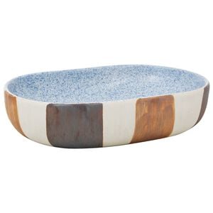vidaXL Vasque &agrave; poser multicolore ovale 59x40x14 cm c&eacute;ramique