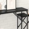 vidaXL Table console 2 pcs Chêne noir 100 x 28 x 75 cm