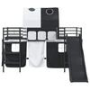 vidaXL Lit mezzanine pour enfants Noir 79,5 x 200 cm M&eacute;tал