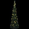 vidaXL Sapin de No&euml;l with LED String Lights Vert 150 x 150 cm PVC