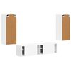 vidaXL Ensemble meuble TV Montage mural 2 pcs Blanc Bois d'ing&eacute;nierie