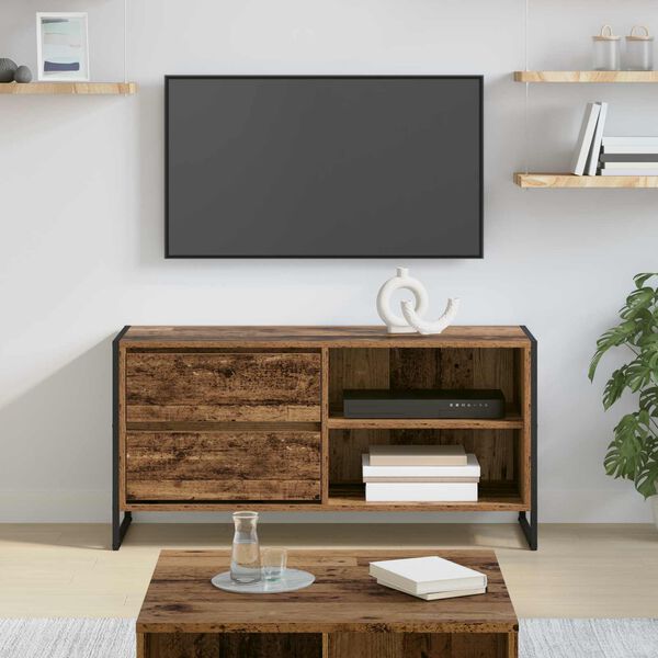 vidaXL Meuble TV Bois Ancien 100 x 36 x 49,5 cm Bois d'ingénierie