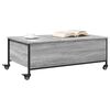 vidaXL Table basse avec roulettes sonoma gris bois d'ingénierie