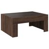 vidaXL Table basse avec LED infini chêne marron 70x50x30 cm