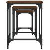 vidaXL Tables basses gigognes 3 pcs ch&ecirc;ne marron bois d'ing&eacute;nierie