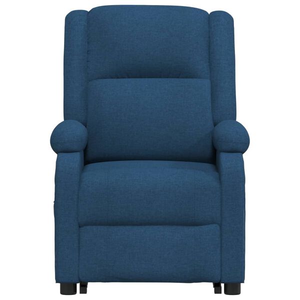 vidaXL Fauteuil de massage Bleu Tissu