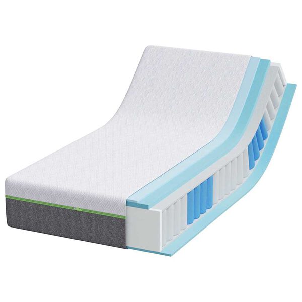 vidaXL Matelas Blanc et Gris 80 x 160 cm Tissu jacquard