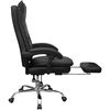 vidaXL Chaise de bureau inclinable avec repose-pieds Noir