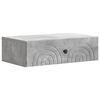 vidaXL Table d'appoint murale Gris b&eacute;ton 59 x 34,5 x 17 cm