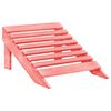 vidaXL Chaise de jardin Adirondack 2 places et pouf sapin rose