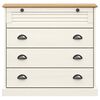 vidaXL Buffet haut VIGO blanc 80x40x176 cm bois massif de pin