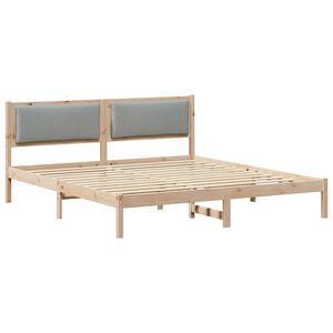 vidaXL Cadre de lit Gris clair 180 x 200 cm Pin massif