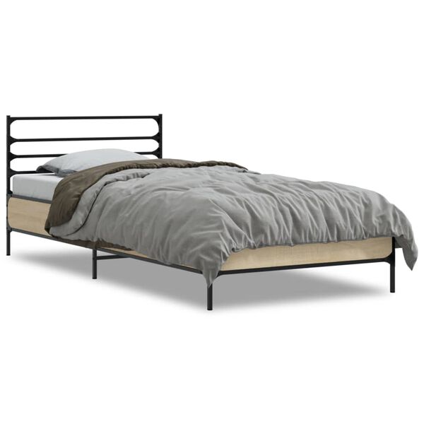 vidaXL Cadre de lit sans matelas ch&ecirc;ne sonoma 90x200 cm