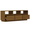 vidaXL Meuble TV Marron miel 140x37x50 cm Bois de pin massif