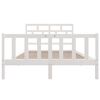vidaXL Cadre de lit sans matelas blanc bois massif 140x200 cm