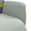 vidaXL Fauteuil inclinable de massage repose-pied gris clair velours